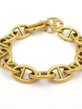 GUCCI Interlocking G Gold Hardware Bracelet
